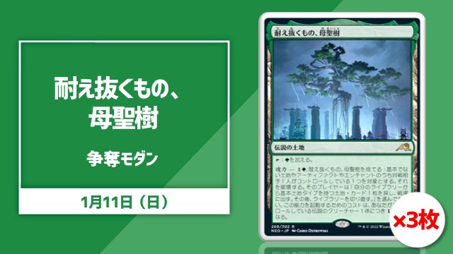 【JP】《耐え抜くもの、母聖樹》×3争奪モダン杯