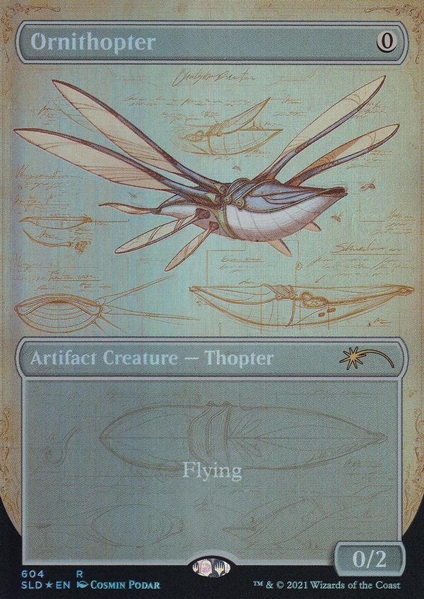 Foil】(604)□設計図□《羽ばたき飛行機械/Ornithopter》[SLD] 茶R 