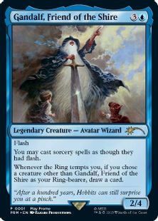 【Foil】《ホビット庄の友、ガンダルフ/Gandalf, Friend of the Shire》(Play Promo) [流星マーク]青