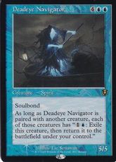 【Foil】《狙い澄ましの航海士/Deadeye Navigator》[エラーカード] 青