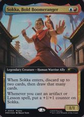 【Foil】■拡張アート■《勇敢なブーメラン使い、サカ/Sokka, Bold Boomeranger》(MagicConプロモ)[流星マーク] 金