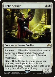 【Foil】《秘宝の探求者/Relic Seeker》(BOXプロモ)[ORI-P] 白