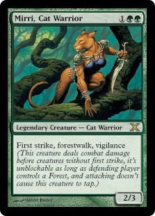《猫族の戦士ミリー/Mirri, Cat Warrior》[10ED] 緑R