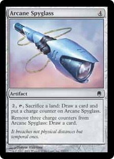 【Foil】《秘儀の遠眼鏡/Arcane Spyglass》[DST] 茶C