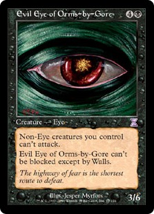 【Foil】■旧枠■《オームズ＝バイ＝ゴアの邪眼/Evil Eye of Orms-by-Gore》[TSB] 黒R