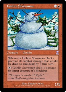 ■旧枠■《ゴブリンの雪だるま/Goblin Snowman》[TSB] 赤R