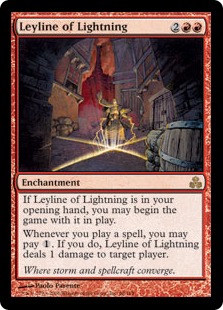 【Foil】《稲妻の力線/Leyline of Lightning》[GPT] 赤R