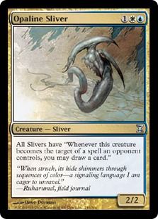 【Foil】《乳白スリヴァー/Opaline Sliver》[TSP] 金U