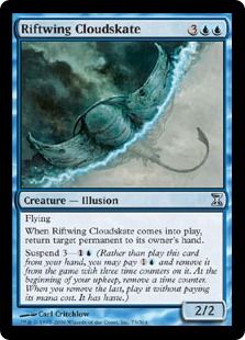 【Foil】《裂け目翼の雲間を泳ぐもの/Riftwing Cloudskate》[TSP] 青U