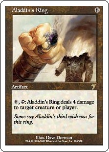 【Foil】《アラジンの指輪/Aladdin's Ring》[7ED] 茶R