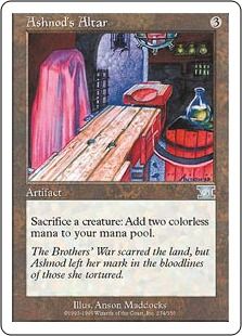《アシュノッドの供犠台/Ashnod's Altar》[6ED] 茶U