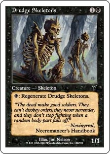 【Foil】《蠢く骸骨/Drudge Skeletons》[7ED] 黒C