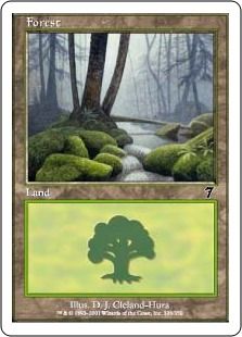 【Foil】(328)《森/Forest》[7ED] 土地