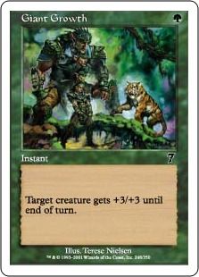 【Foil】《巨大化/Giant Growth》[7ED] 緑C