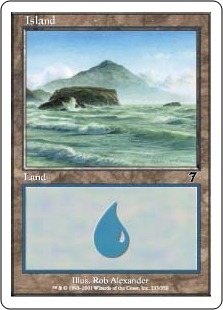 【Foil】(333)《島/Island》[7ED] 土地