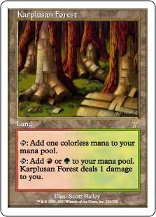 《カープルーザンの森/Karplusan Forest》[7ED] 土地R