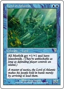 【Foil】《アトランティスの王/Lord of Atlantis》[7ED] 青R