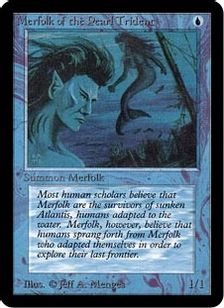 《真珠三叉矛の人魚/Merfolk of the Pearl Trident》[LEA] 青C