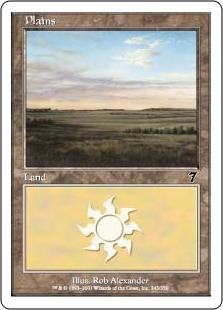 【Foil】(343)《平地/Plains》[7ED] 土地