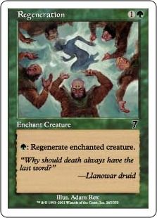 【Foil】《再生/Regeneration》[7ED] 緑C