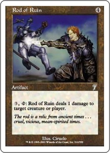 【Foil】《破滅のロッド/Rod of Ruin》[7ED] 茶U