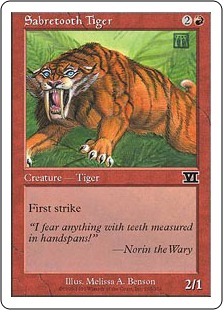 《剣歯虎/Sabretooth Tiger》[6ED] 赤C