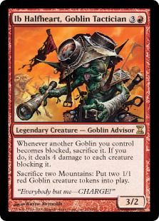 《ゴブリンの戦術家、半心臓のイッブ/Ib Halfheart, Goblin Tactician》[TSP] 赤R