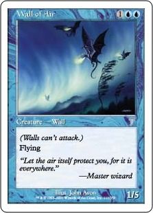 【Foil】《大気の壁/Wall of Air》[7ED] 青U