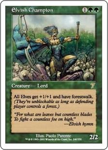 《エルフのチャンピオン/Elvish Champion》[7ED] 緑R