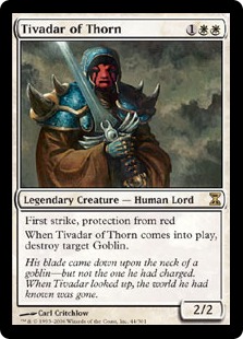 《茨の騎士ティヴァダール/Tivadar of Thorn》[TSP] 白R