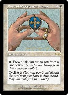 《土地の防御ルーン/Rune of Protection: Lands》[USG] 白R