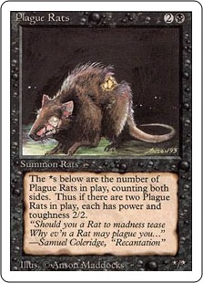 《疫病ネズミ/Plague Rats》[3ED] 黒C