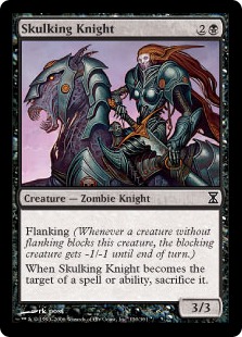 【Foil】《卑屈な騎士/Skulking Knight》[TSP] 黒C