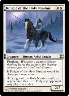 【Foil】《聖なる後光の騎士/Knight of the Holy Nimbus》[TSP] 白U