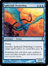 【Foil】《トゲ尾の仔ドレイク/Spiketail Drakeling》[TSP] 青C