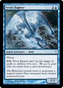 【Foil】《霜の猛禽/Frost Raptor》[CSP] 青C