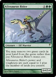 《アロサウルス乗り/Allosaurus Rider》[CSP] 緑R