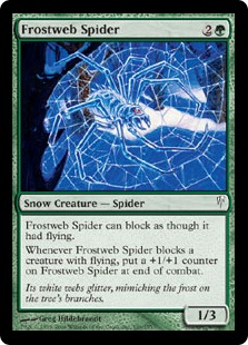 【Foil】《霜網の蜘蛛/Frostweb Spider》[CSP] 緑C