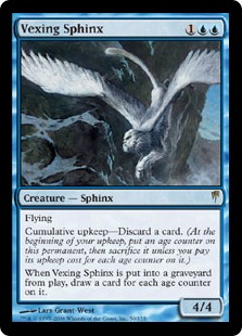 【Foil】《難問のスフィンクス/Vexing Sphinx》[CSP] 青R