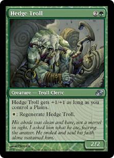 【Foil】《垣のトロール/Hedge Troll》[PLC] 緑U