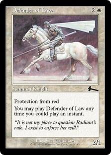 【Foil】《法の防衛者/Defender of Law》[ULG] 白C