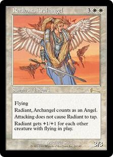【Foil】《大天使レイディアント/Radiant, Archangel》[ULG] 白R