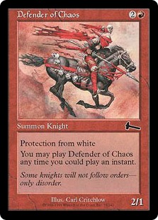 【Foil】《混沌の防衛者/Defender of Chaos》[ULG] 赤C