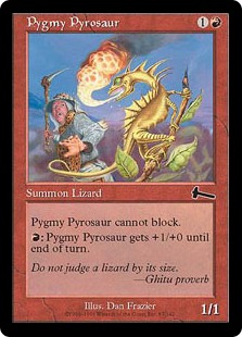 【Foil】《ピグミー・パイロザウルス/Pygmy Pyrosaur》[ULG] 赤C