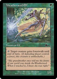 《ウェザーシード・エルフ/Weatherseed Elf》[ULG] 緑C