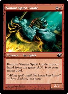 【Foil】《猿人の指導霊/Simian Spirit Guide》[PLC] 赤C