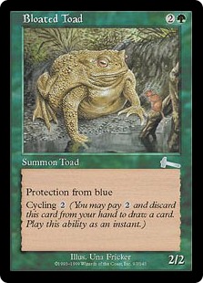 【Foil】《ふくれたヒキガエル/Bloated Toad》[ULG] 緑U