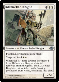 【Foil】《裂け目抜けの騎士/Riftmarked Knight》[PLC] 白U