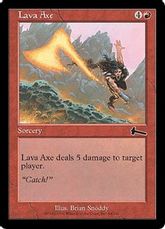 【Foil】《溶岩の斧/Lava Axe》[ULG] 赤C