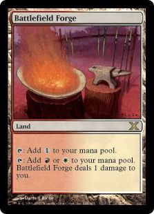 《戦場の鍛冶場/Battlefield Forge》[10ED] 土地R